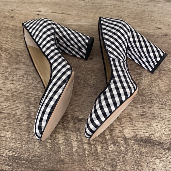 ANN TAYLOR Gingham Block Heels - Picture 7 of 8